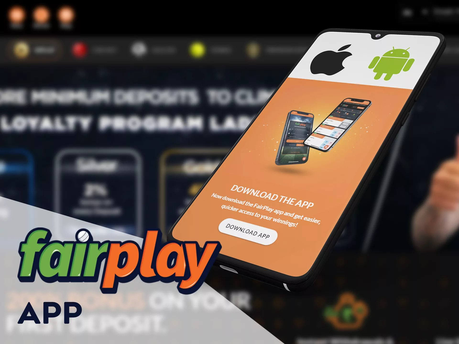 Download the Fairplay app to bet whenever you want.