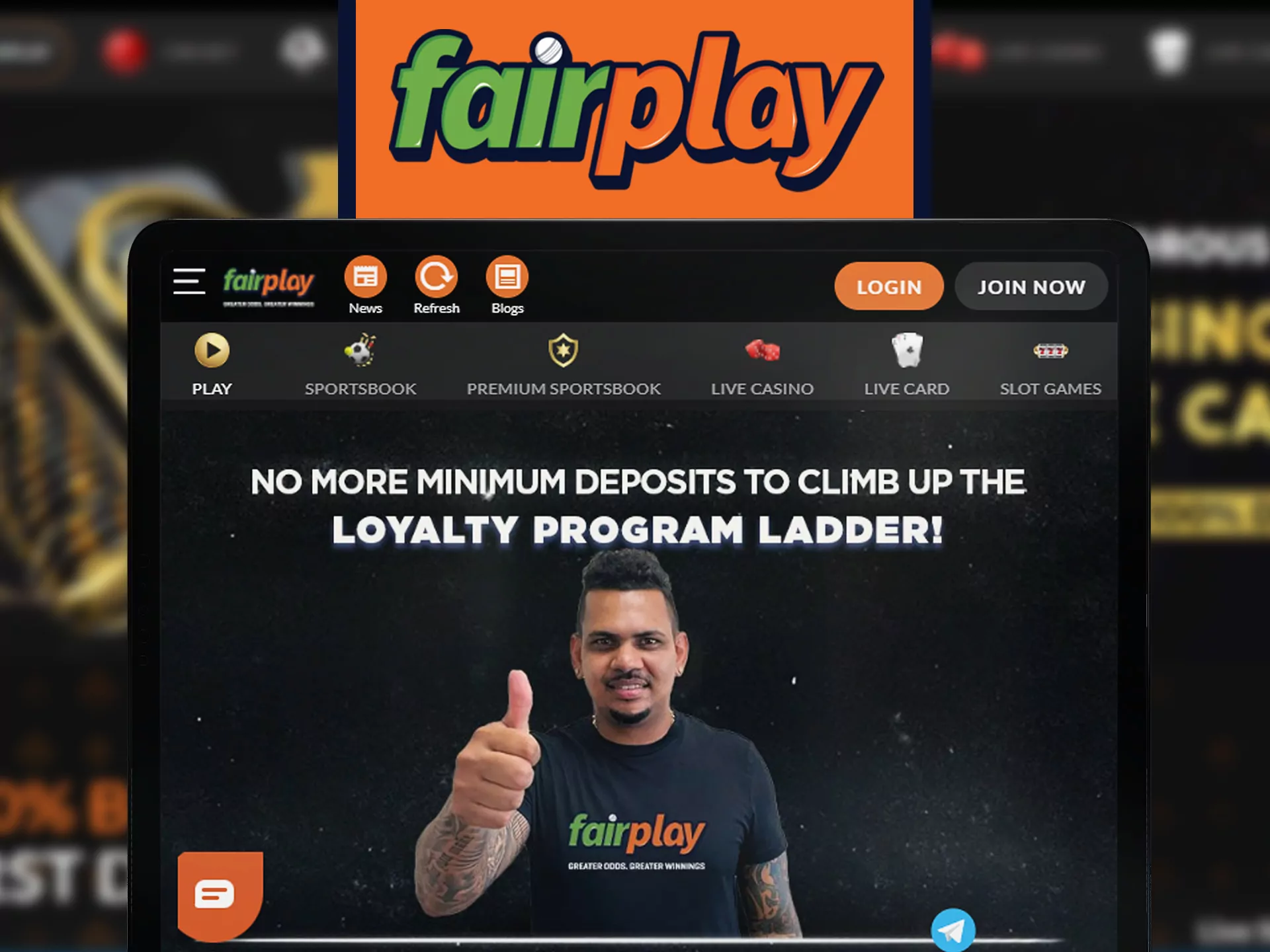 You can use a web version of Fairplay on your smartphone.