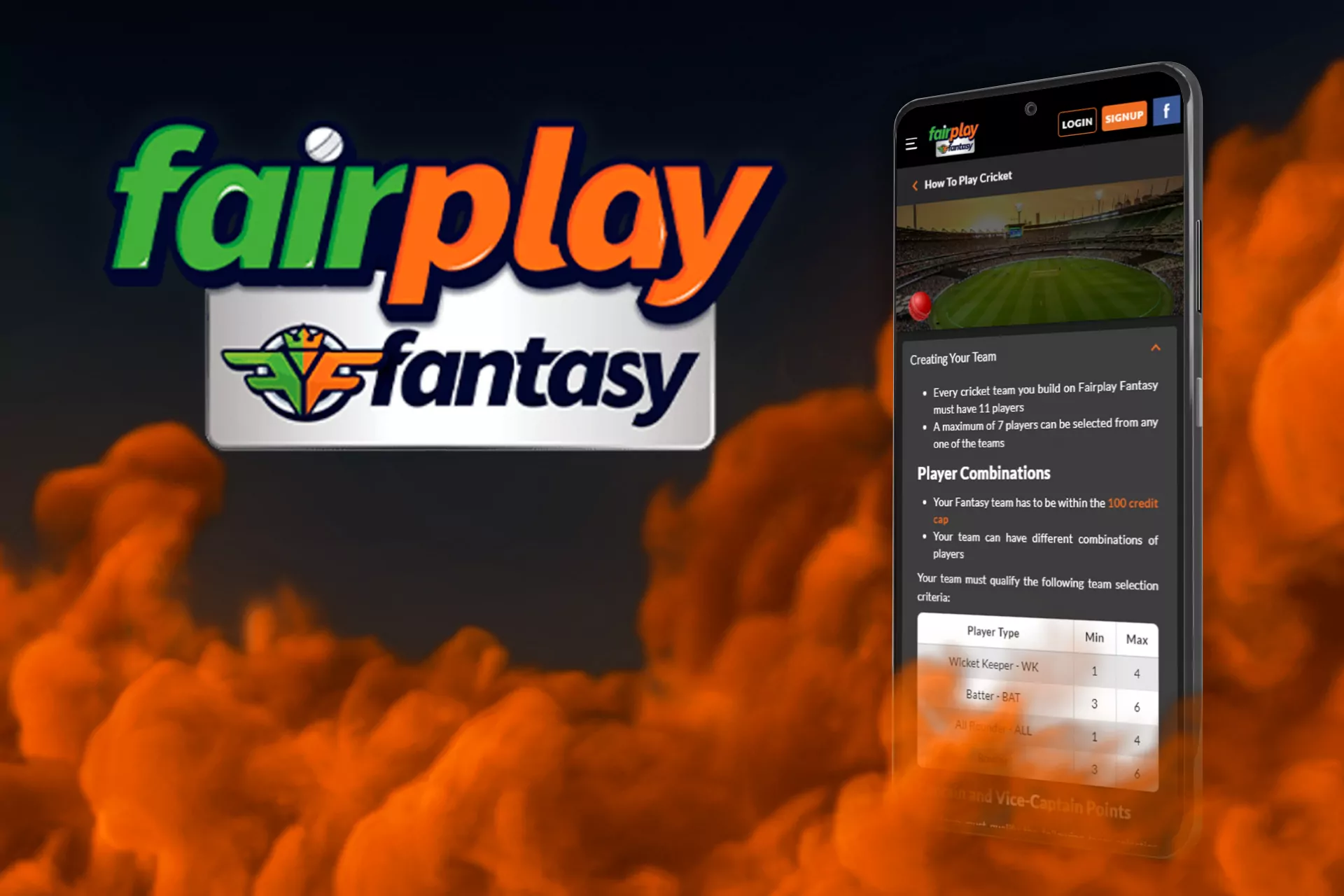 Play fantasy sports online in the Fairplay app.