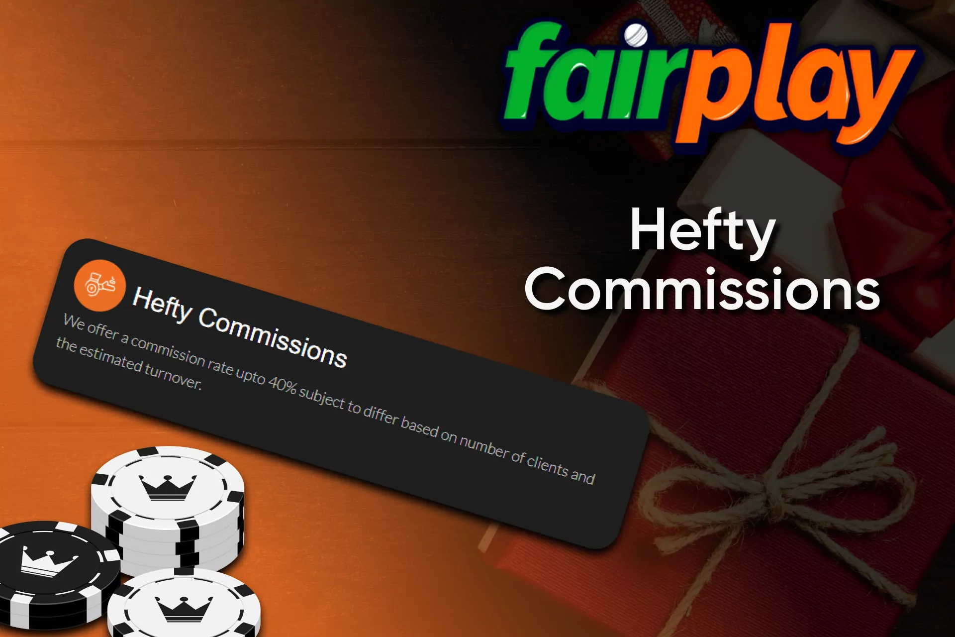 According to the Fairplay affiliate program rules, you get a commission for every invited friend.