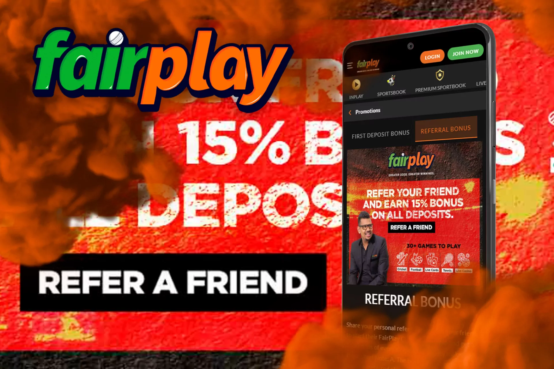 Invite friends to Fairplay and get a bonus in the app.