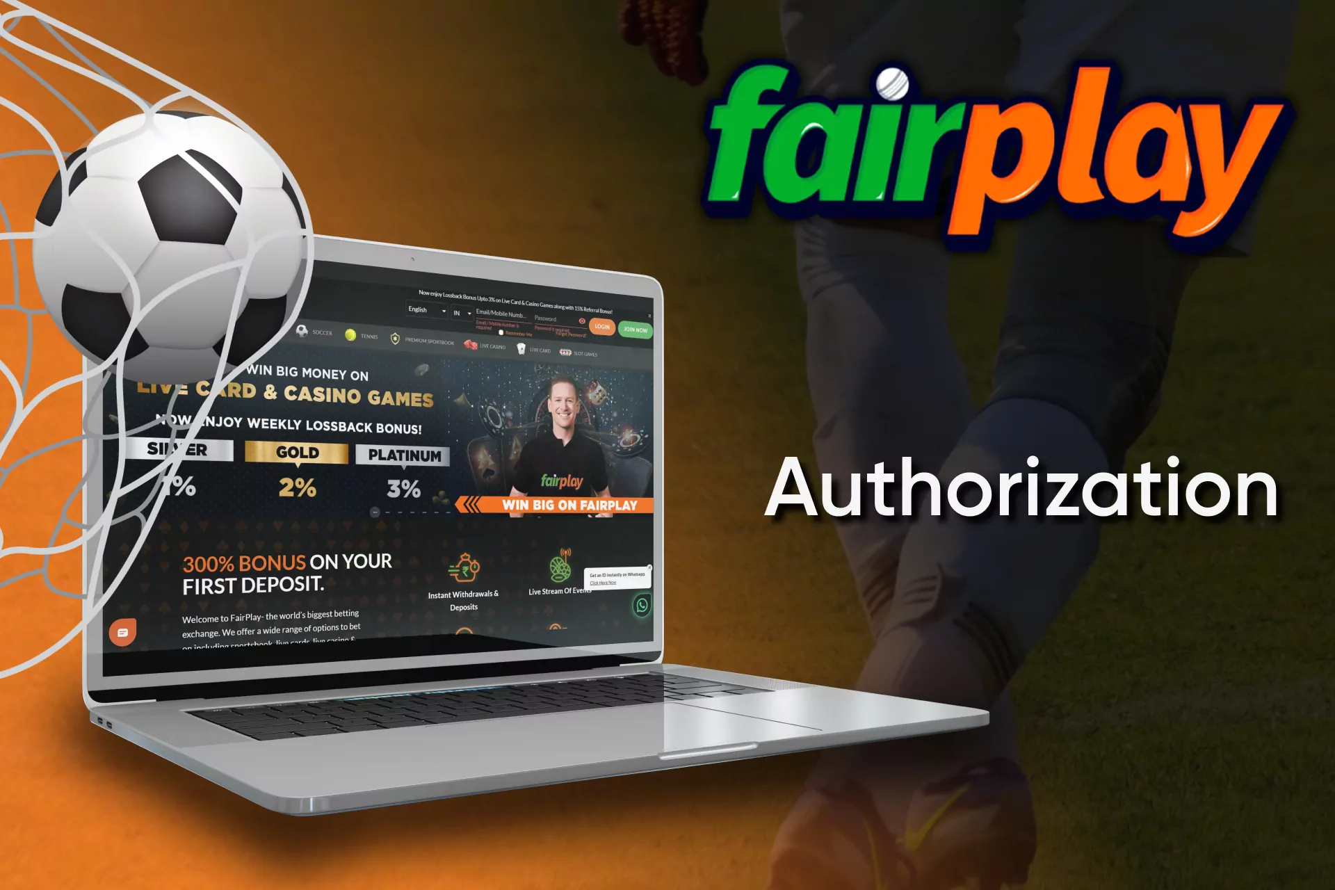 Log into the Fairplay account to start betting or gambling.