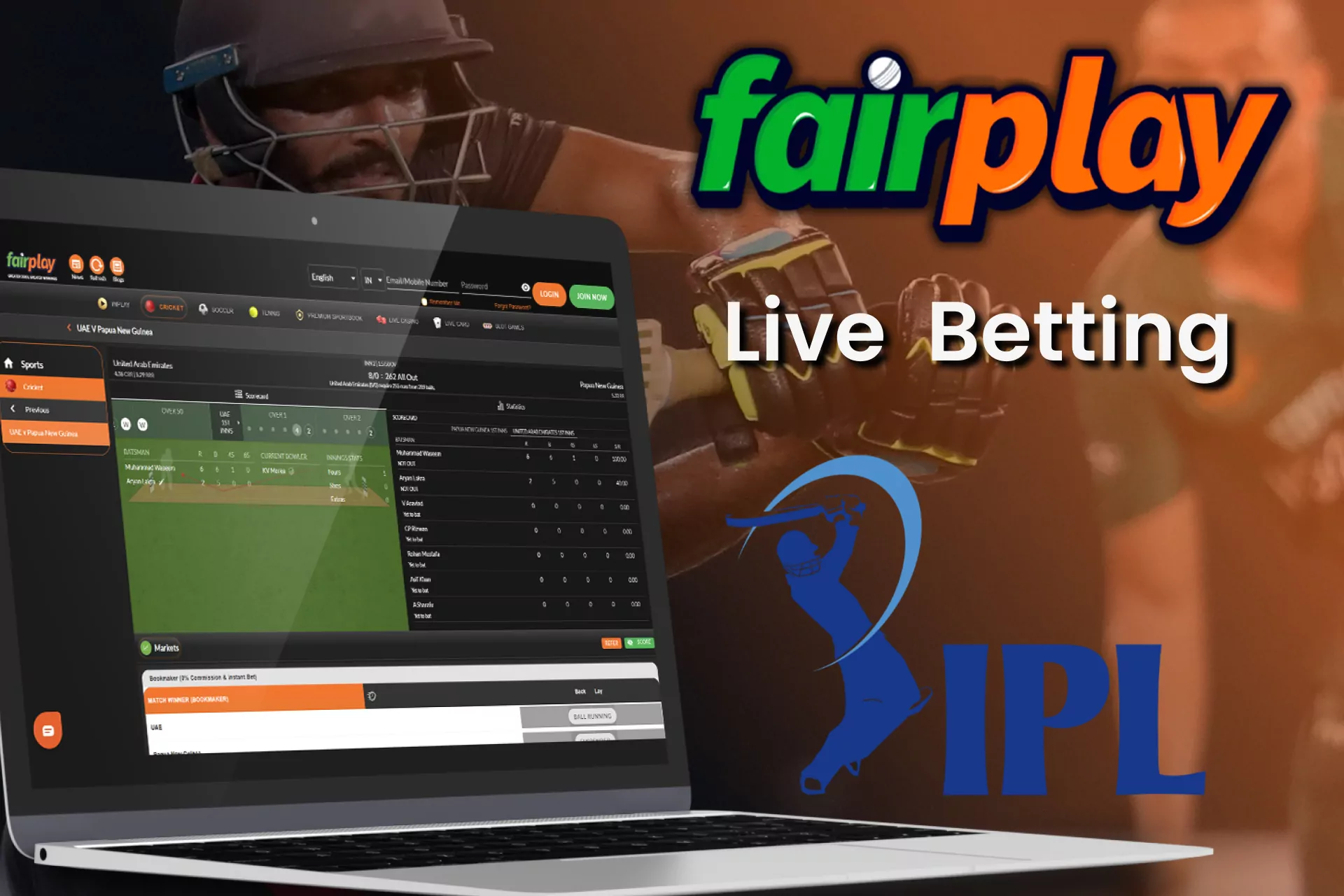 Follow IPL games live on Fairplay.